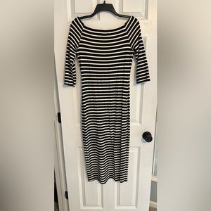 Striped Bodycon Maxi Dress